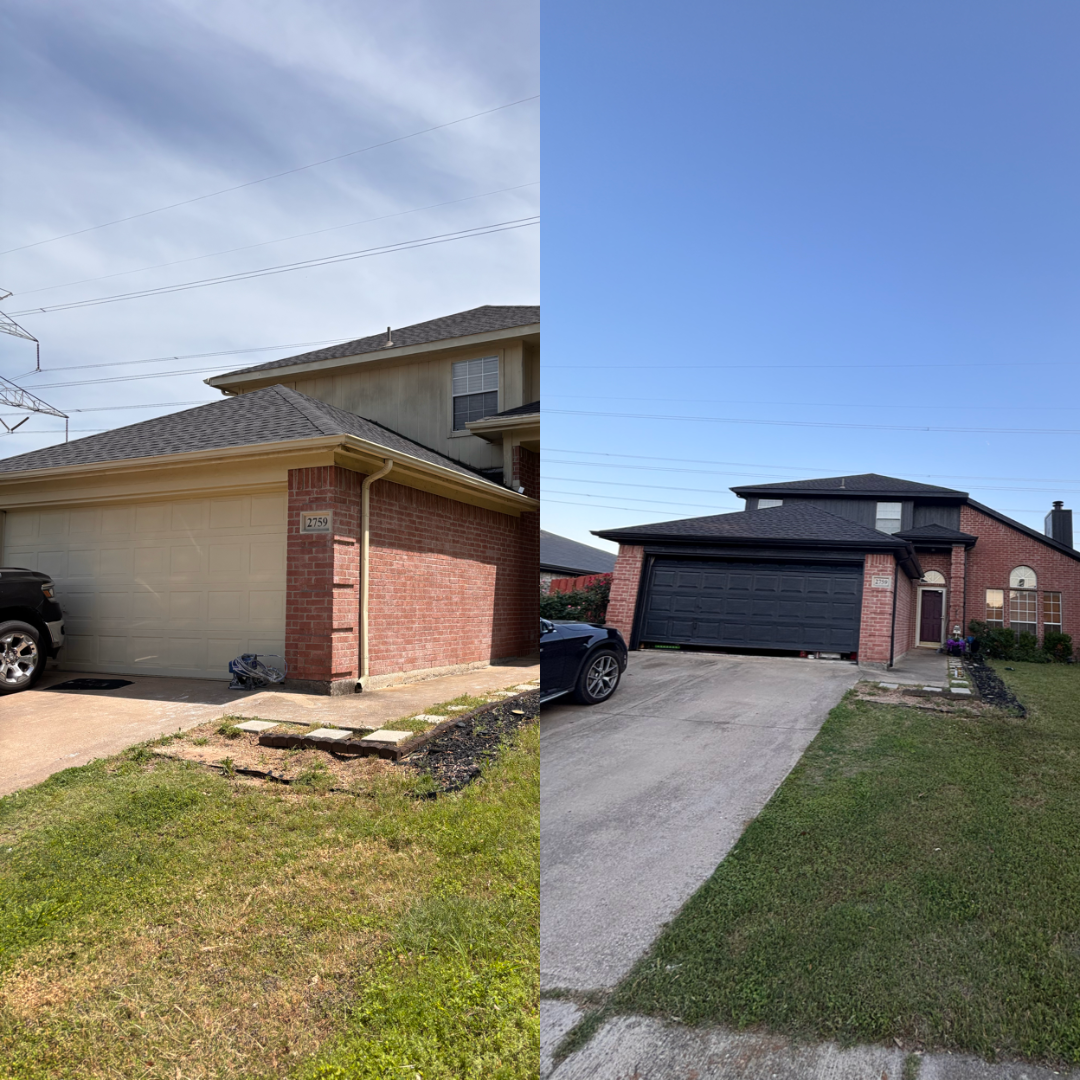 Exterior Repaint — before and after